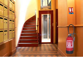 protection incendie entrée d'immeuble